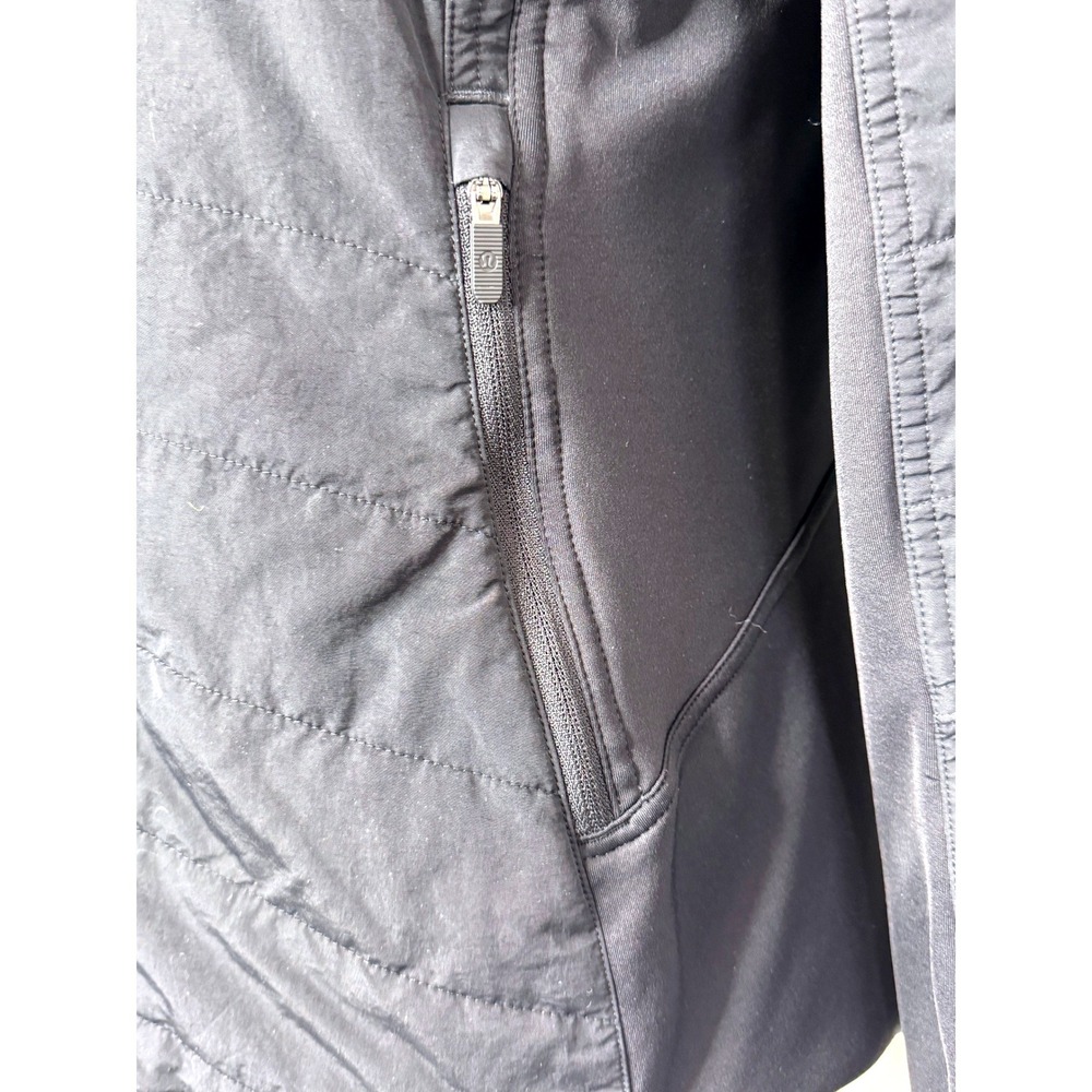 LULULEMON Another Mile Full Zip Womens Jacket NO Hood 8 Black Primaloft Outdoor - Picture 4 of 11